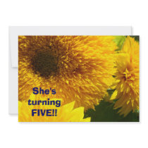 BIRTHDAY PARTY! Invitations Sunflowers Happy