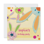 BIRTHDAY PARTY INVITES :: bunny's peeking 1SQ invitations