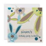 BIRTHDAY PARTY INVITES :: bunny's peeking 4SQ invitations