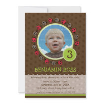 BIRTHDAY PARTY INVITES :: ladybird circle 3P