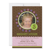 BIRTHDAY PARTY INVITES :: ladybird circle 4P