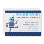 BIRTHDAY PARTY INVITES :: robot dancing 1L
