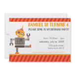 BIRTHDAY PARTY INVITES :: robot dancing 3L invitations