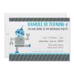 BIRTHDAY PARTY INVITES :: robot dancing 4L invitations