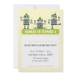 BIRTHDAY PARTY INVITES :: robotsx3 1P invitations