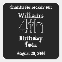 (Birthday) Party like a rockstar - favour tags! Stickers