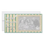 Birthday Party Memories Photo Card Yellow Green