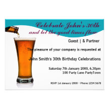 Birthday Party Personalised Personalized Invitations