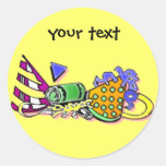 birthday party round sticker