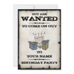 Birthday Party Wanted Invitations