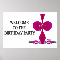 Birthday Party Welcome Sign Posters