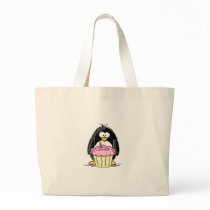 Birthday Penguin with Cupcake Bag
