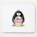 Birthday Penguin with Cupcake Mouse Pads