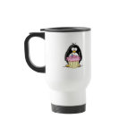 Birthday Penguin with Cupcake Coffee Mugs