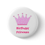 Birthday princee (Polka Dot) Pinback Button