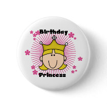 Birthday Princess Pinback Buttons