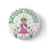 Birthday Princess Frog Buttons