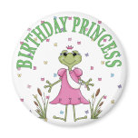 Birthday Princess Frog Magnets