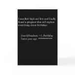 Birthday Program cards