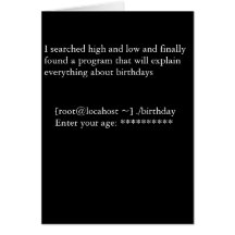 Birthday Program Greeting Cards