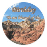 Birthday Psalm 115-15 Round Sticker