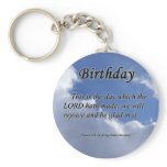 Birthday Psalm 118-24  Keychain