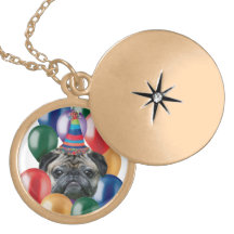 Birthday pug necklace