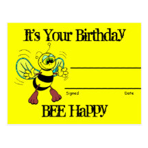 Birthday Recognition Award Post Card