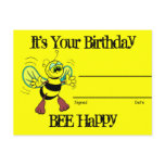 Birthday Recognition Award postcards
