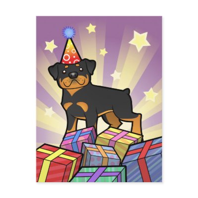 Birthday Rottweiler by CartoonizeMyPet