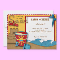 Birthday Sand invitations