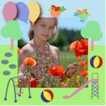 Birthday Sculptures: Playground Acrylic Cut Out