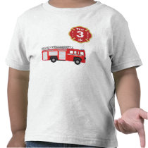 Birthday Shirt - Fire Engine