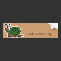 Birthday Snail bumper stickers