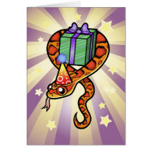 Birthday Snake Greeting Cards