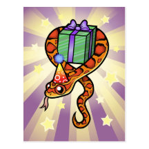 Birthday Snake Post Card