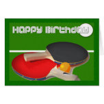 Birthday sport Ping Pong Table Tennis Card