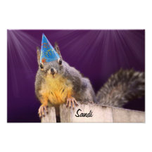 Birthday Squirrel Photo
