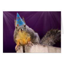 Birthday Squirrel Photo Greeting Card