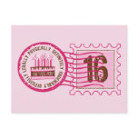 Birthday Stamp 16 Postcard
