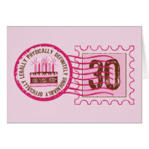 Birthday Stamp 30 Card