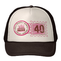 Birthday Stamp 40 Hat