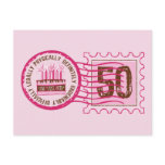 Birthday Stamp 50 Postcard