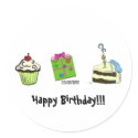 Birthday stickers