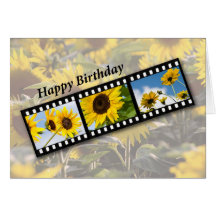 Birthday Sunflower Filmstrip Card
