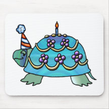 Birthday Turtle Mouse Pad