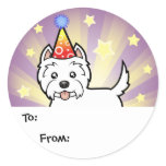 Birthday West Highland White Terrier Gift Tags