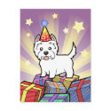 Birthday West Highland White Terrier postcards