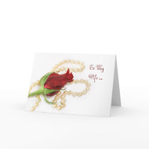 Birthday Wife Rose Greeting Cards