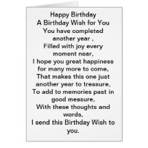 Birthday Wish Greeting Cards